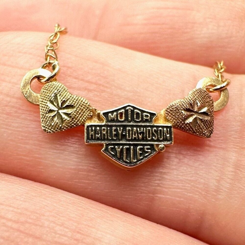 Harley-Davidson Gold Heart Necklace